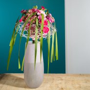 Roze frame boeket met Trendy Dianthus