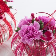 Valentine's Day arrangement with Dianthus