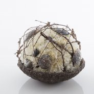 Spherical funeral arrangement with Dianthus