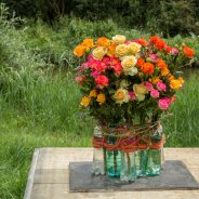Recycle design with spray roses