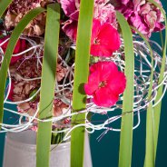 Roze frame boeket met Dianthus