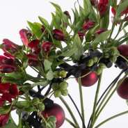 Waaiervormig Alstroemeria kerst boeket close-up