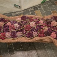 Special casket cover with Hydrangea