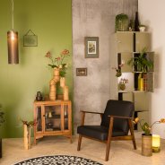 Urban Jungle interior with orchids