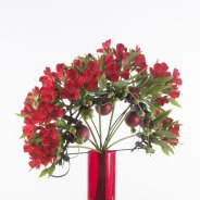 Waaiervormig Alstroemeria kerst boeket met open bloemen