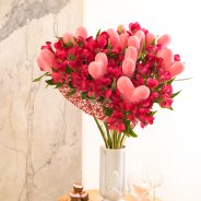 sweet Alstroemeria Valentine's Day bouquet