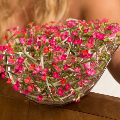 Floral wedding bracelet with Kalanchoe