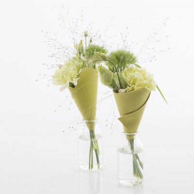 Frisgroen boeket met Anjers