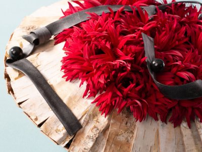 Schotel gevuld met mini Gerbera's