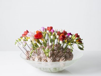 Freesia speldenkussen