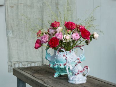 Peonies in an Italian vase