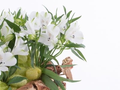 Natural Alstroemeria bouquet with cork