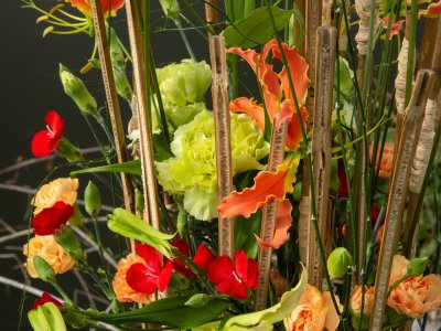 Vrolijk bloemwerk met anjers