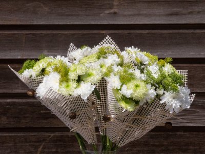 Frisse boeketten met Chrysanten