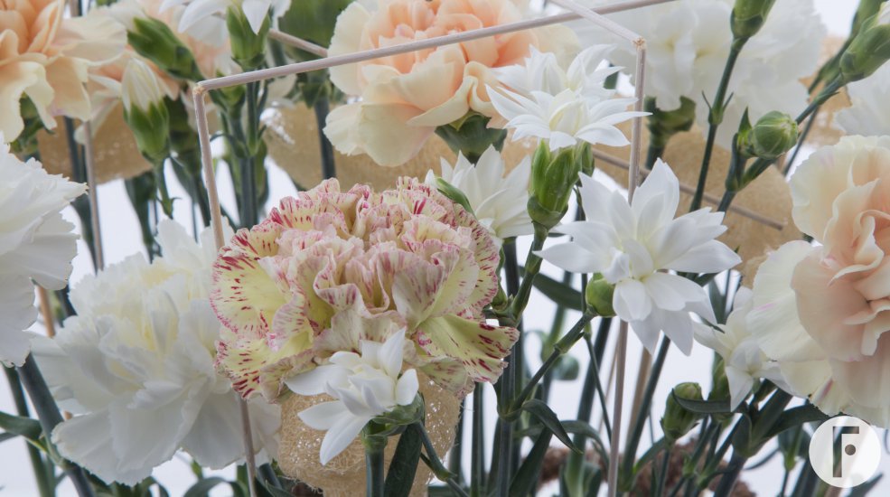 Trendy Dianthus tafelstuk - detail