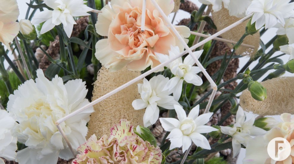 Trendy Dianthus tafelstuk - close-up
