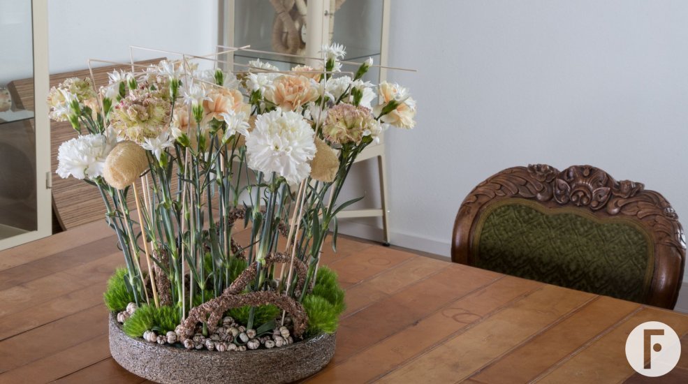 Trendy Dianthus tafelstuk
