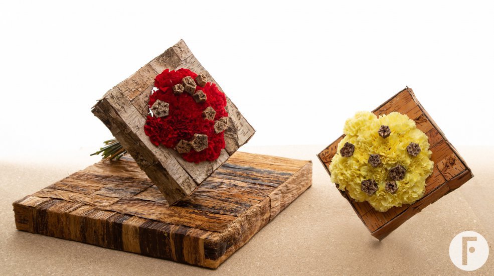 Vierkante anjerboeketten