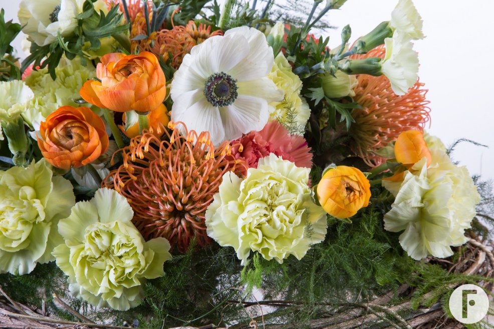 Rustic Dianthus bouquet close-up