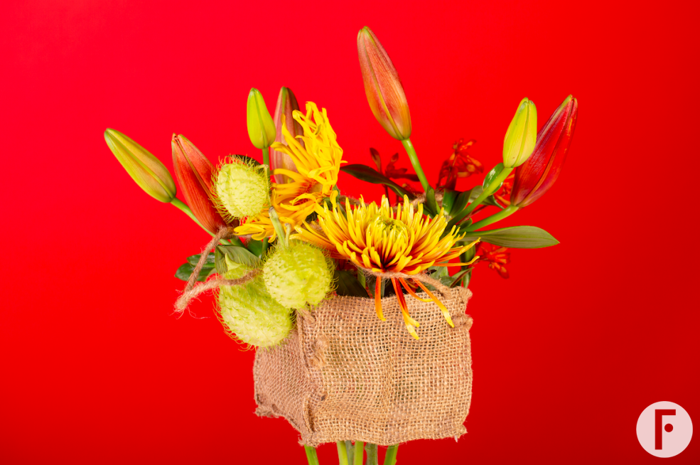 Frame bouquet with ready-made floristry products - Flower Factor