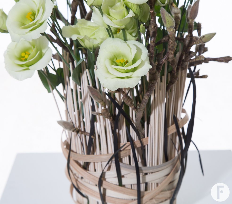 Nelleke Bontje flower arrangement Lisianthus Flower Factor for Van der Lugt 3