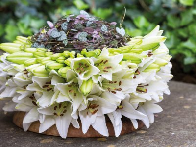 Stylish and unique funeral arrangement