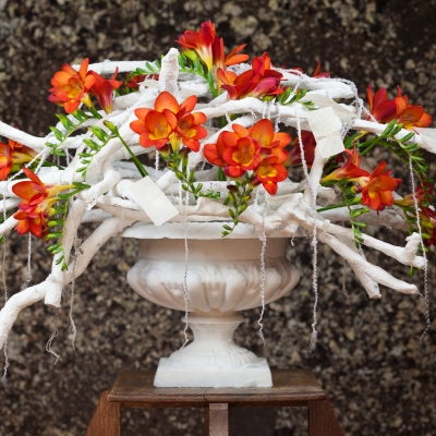 Klassiek winter arrangement