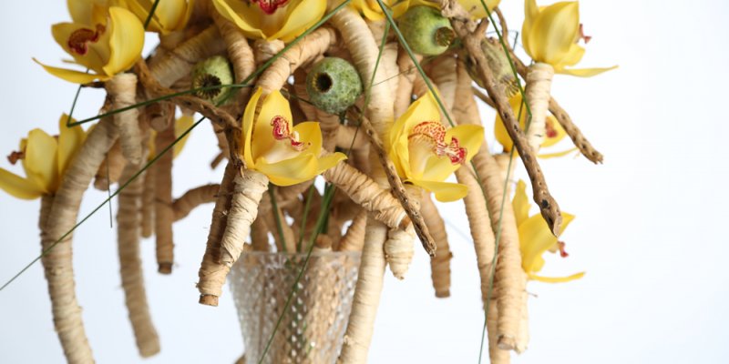 Gele Cymbidiums voor Pasen