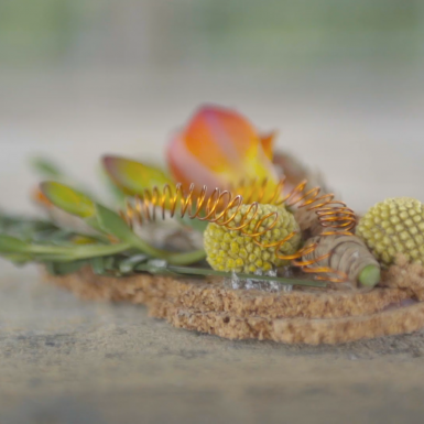 Colorful boutonniere