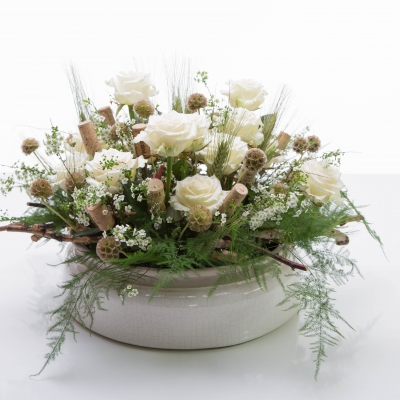 Vintage bloemwerk met rozen