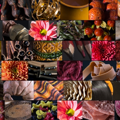 Herfst moodboard met chrysanten