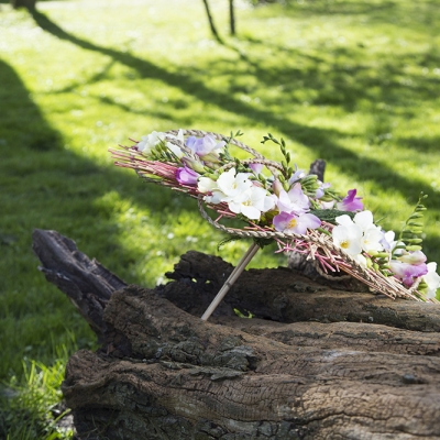 Trouwboeket met bijzondere constructie