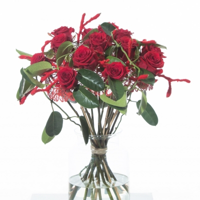 Romantisch Valentijnsboeket met rode rozen