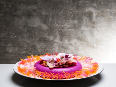 Fluorescent and fun summer style flower arrangement