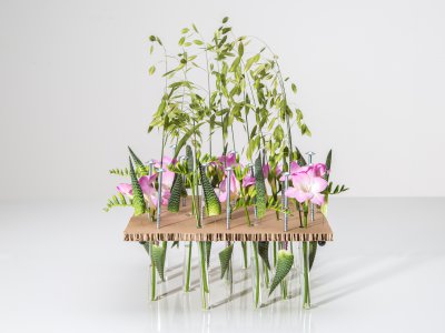 a Freesia centerpiece