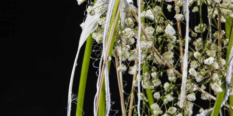 Hangend bruidsboeket - close up